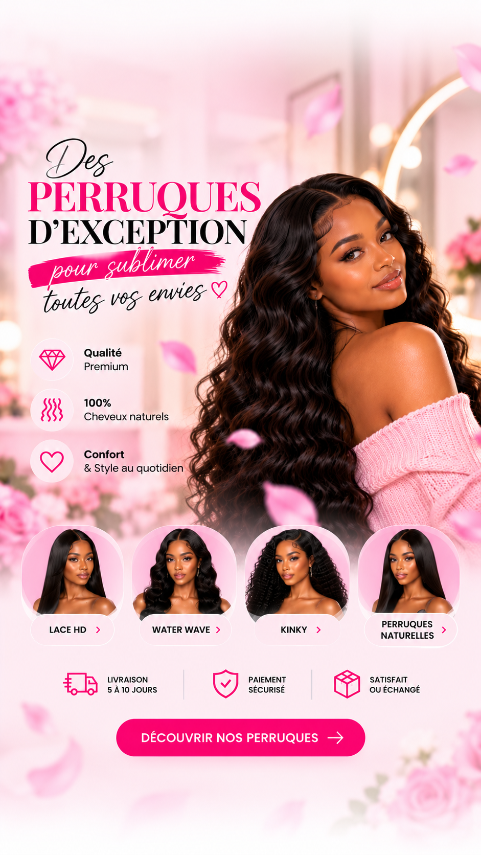 Perruques naturelles Beauty4Hair
