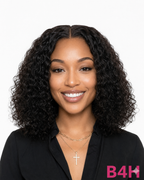 Perruque Courte Water Wave Carla - 100% Cheveux Naturels