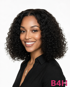 Perruque Courte Water Wave Carla - 100% Cheveux Naturels