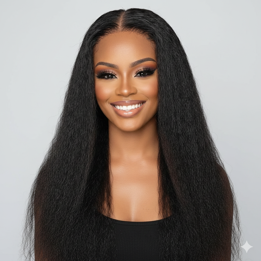 Perruque naturelle 360 HD Lace Taylor - Kinky Straight 100% Naturelle